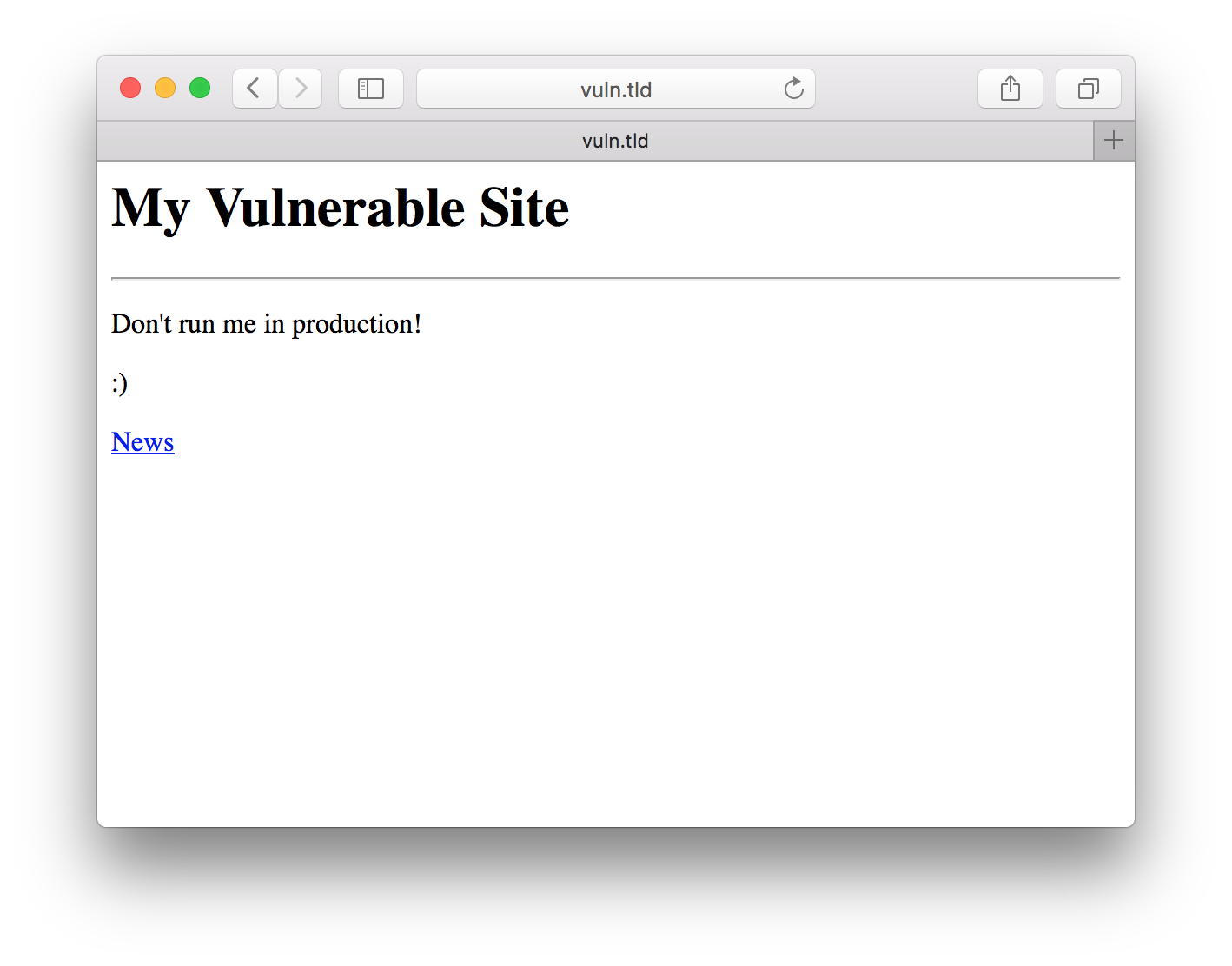 vulnerable site